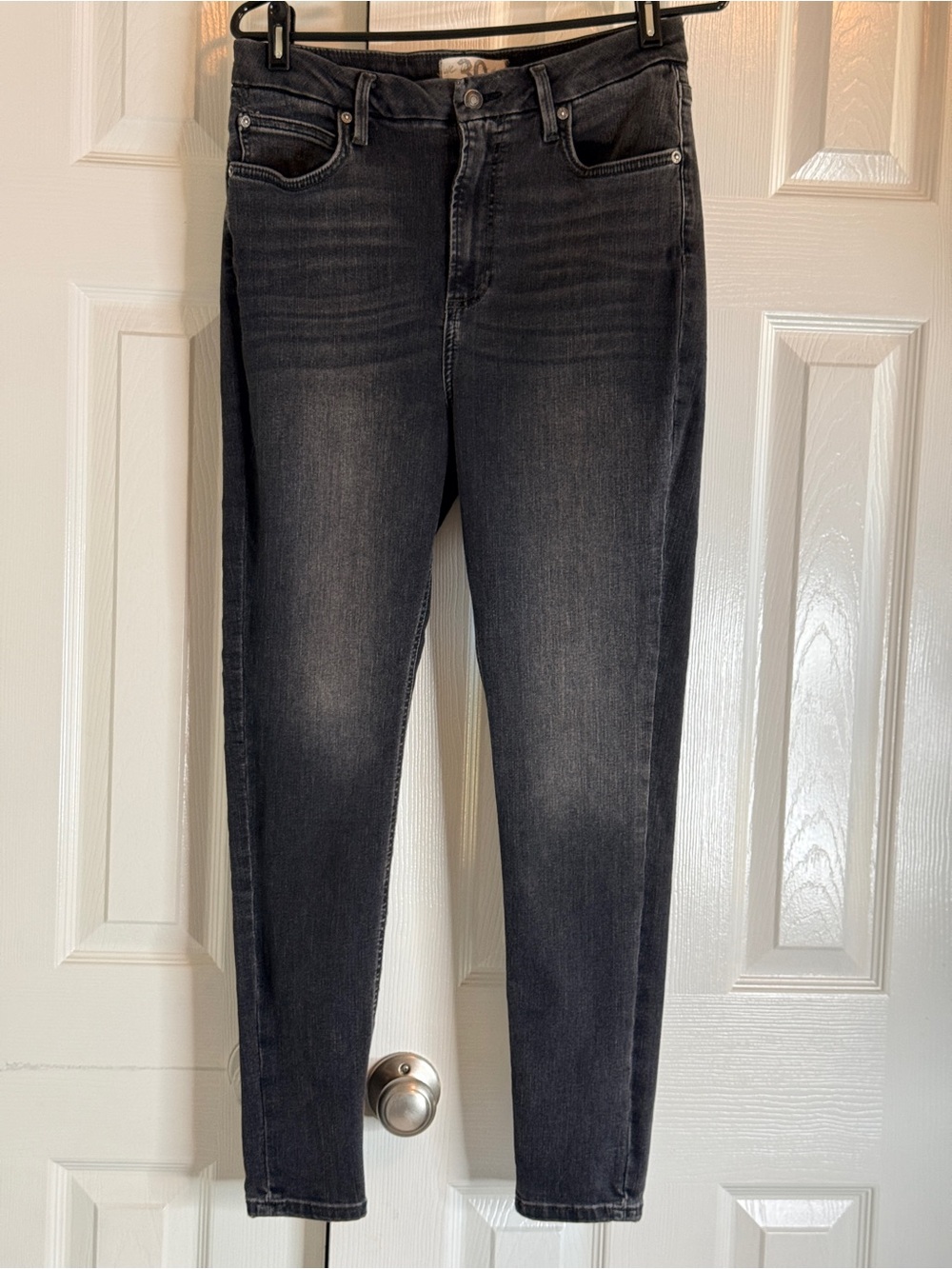 Free People We The Free Montana Krissy High Rise Skinny Jeans Milkyway Black 30